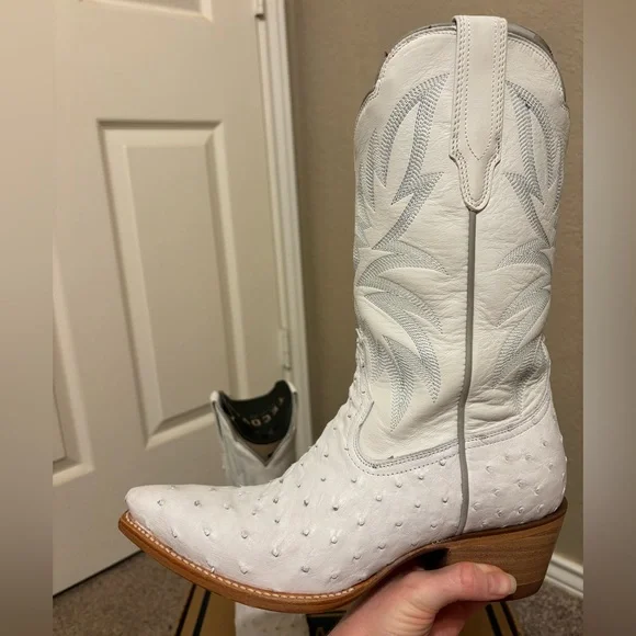 Tecovas The Sadie Snow Ostrich Size 9 - Picture 7 of 12